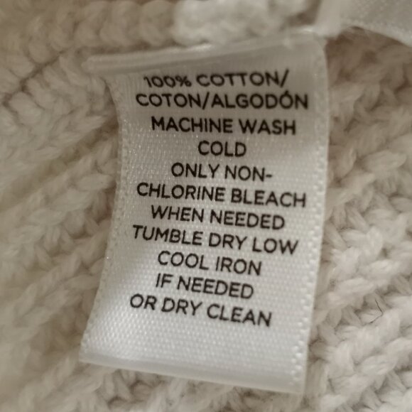 LOFT CREAM KNIT WITH FLARED SHORT SLEEVE SWEATER WOMEN SIZE XL - Picture 3 of 10